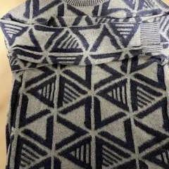 modem design 幾何学模様 ニットセーター