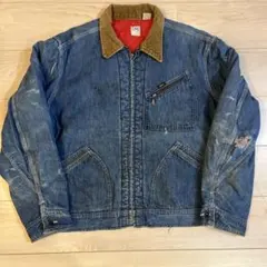 50-60s デニムキルティングジャケット (Lee 191LB type) Vintage Lee 191-LB Denim Jacket Quilt Lined Work Coat