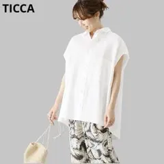 ティッカ TICCA フレンチスリーブ リネン シャツ 麻 リネン100 - メルカリ