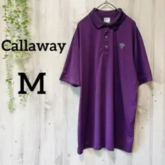美品✨Callaway キャロウェイ ゴルフ ポロシャツ パープル M