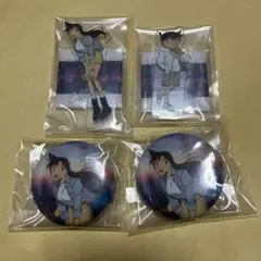 名探偵コナン セガラッキーくじ アクリルスタンド 缶バッジ 毛利蘭 江戸川コナン