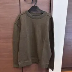ZARA オリーブグリーン クルーネックニット S