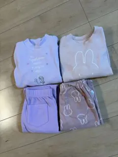 【110サイズ】ユニクロ　フリースパジャマ　2セット　アナ雪　ミッフィー