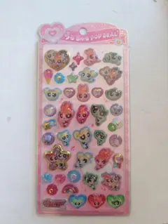 正規品　パワーパフガールズ　うるちゅるポップシール　全員集合　ピンク　ブロッサム