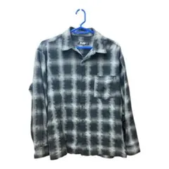 チェックネルシャツ　kutir チェック　オンブレ