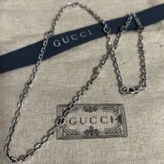 GUCCI 新品同様品　インターロッキングネックレス　極美品　925 付属品
