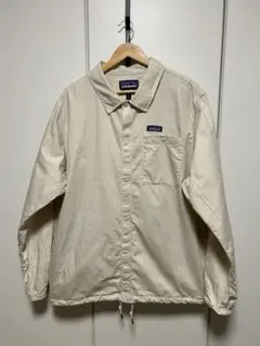美品 Patagonia コーチジャケット XL ベージュ 軽量 春秋シャツ感覚