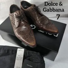 D＆G/ドルチェ＆ガッバーナ】ウィングチップ レザーシューズ ビジネス