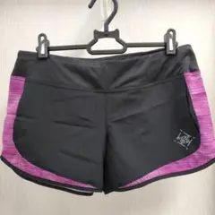 evoke Number ランニングパンツ 黒紫