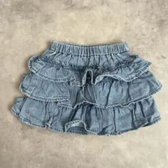 Markey's マーキーズ　ベビー デニム キュロット フリル 80