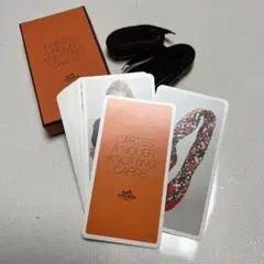 비매품 HERMES エルメス・スカーフ ノッティングカード&リボン2種