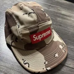美品⭐︎Supreme カモフラ柄　モカ　キャップ