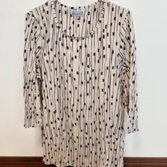 美品JM Collection ストライプ・ドット 【XL】海外古着 チュニック