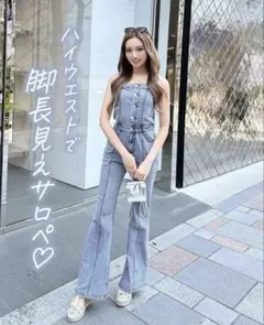試着のみ✨完売色】rimir/リミル ハイウエストサロペット gray | Mercari