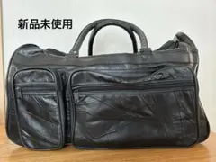 【新品未使用】ボストンバック　羊皮　黒　ブラック