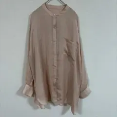 【NICE CLAUP】(F)シンプルビッグシャツ/ビッグシルエットブラウス