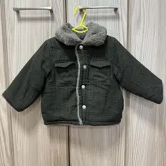 プティマイン　petit main アウター　ボア　リバーシブル　ブラウン　90