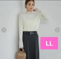 新品タグ付 田中里奈 mysa closet しまむら レーストップス 白 LL