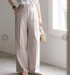 noble 麻ストレッチスラックスパンツ　iena plage