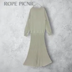 【ROPE PICNIC ロペピクニック】　クルーネック　ニットワンピース