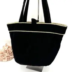 THE GINZA ザギンザ トートバッグ 黒 ベロア ショルダーバッグ 美品