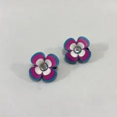 ジビッツ　クロックス　shoe-Doodles ピンクブルー　ハイビスカス