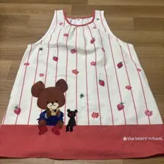 くまの学校　いちごとお花エプロン