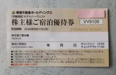 東急不動産 株主優待券 ホテルハーヴェスト 宿泊優待券 2026.8.31 まで