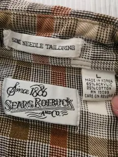 シアーズローバックSEARSROEBUCK チェックシャツ 8.90s韓国製