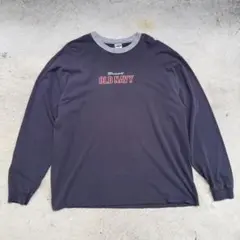 00s OLDNAVY オールドネイビー刺繍ロゴ ロンTのサムネイル
