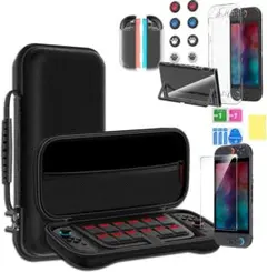 Switch 2 専用 収納ケース ガラス保護フィルム 12ゲームカードスロット