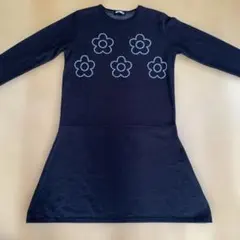 MARY QUANT マリークワント　花柄　長袖ニットワンピース　サイズ　M