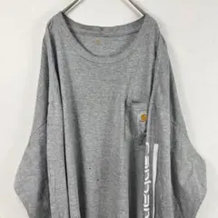 USA古着 carhartt カーハート ポケット ロンT グレー 袖デザイン