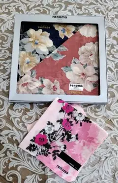 renoma 花柄ハンカチ 3枚