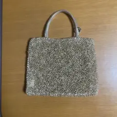 美品✨アンテプリマ ワイヤー グリッター/スクエア/シルバー トート