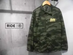 美品 RIDE ライド カモフラ ナイロン コーチジャケット M 迷彩 メンズ