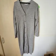 UNIQLO メリノブレンドリブVネックロングカーディガン（長袖）M