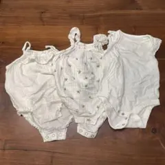 ホワイトロンパース3点セット　H&M GAP