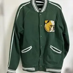 polo ralph lauren犬刺繍付きグリーンスタジャン