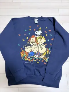 PEANUTS SNOOPY スウェット　ネイビー　Lサイズ