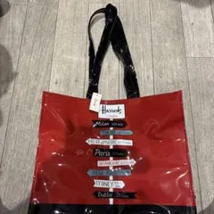 Harrods ハロッズ PVC トートバッグ エナメル