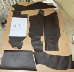 No.32 レザークラフト用 革はぎれ ダークブラウン