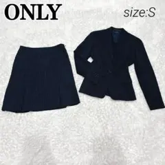 オンリー セットアップ ネイビー ジャケット 7号 フレアスカート ストライプ