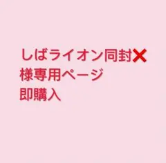 しばライオン同封❌様専用ページ