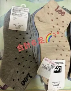 Lee ブランドソックス 3色3足組×2セット(6足)