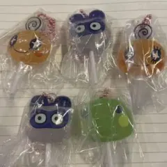 めめっち　ますくっち　 くちぱっち　カラフルキャンディチャーム5点