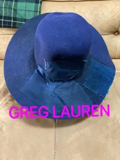 GREG LAUREN ネイビー パッチワークハット GREG LAUREN ネイビー パッチワークハット POLO RALPH LAUREN Polo