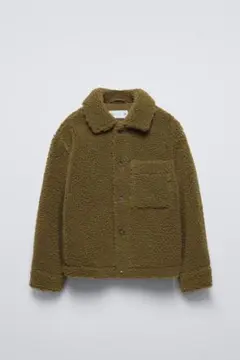 【新品未使用】zara kids ザラキッズ フェイクボア シャツジャケット