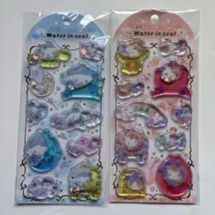 シナモロール　ハローキティ　ウォーターインシール