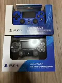 【美品】PS4コントローラー 純正 DUALSHOCK4 ブラック　ブルー